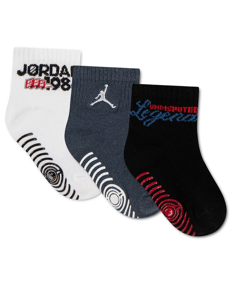 Jordan Boys' Amira Quarter Socks, 3-Pack