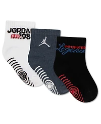 Jordan Boys' Amira Quarter Socks, 3-Pack