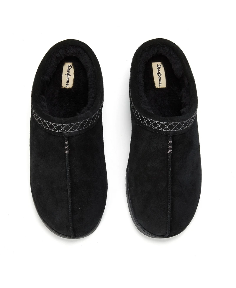 Dearfoams Dean Genuine Suede Slip-On Clog Slipper