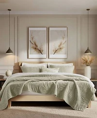 Harbor House Botanical Leaves Stone Washed Cotton Quilt Sets