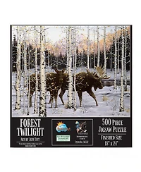 SunsOut Forest Twilight 500-Piece Jigsaw Puzzle, Ages 15+