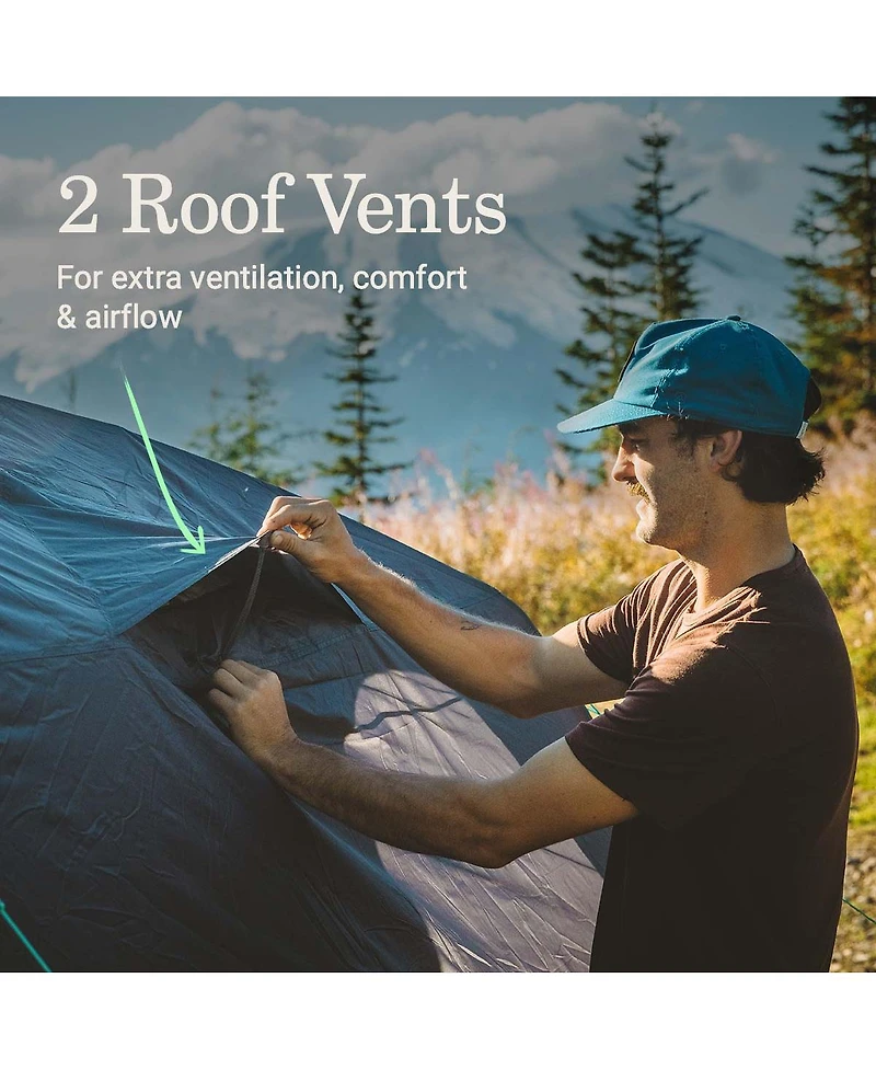 Coleman PEAK1 4-Person Premium Waterproof Backpacking Tent with Rainfly and Footprint