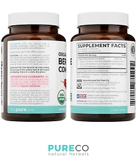 Pure Co Berberine Supplement, 1000 Milligram Berberine Complex, 300 Milligram Active Berberine, , Non-gmo, 60 Capsules