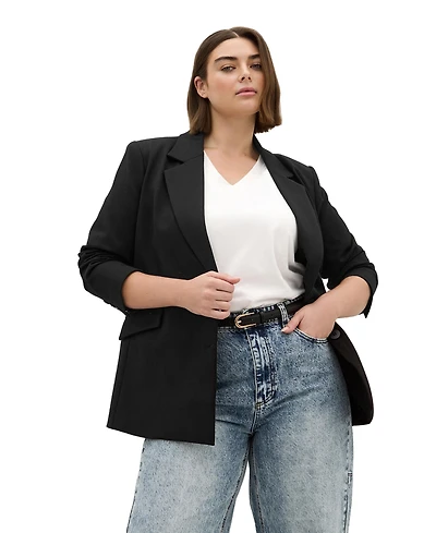 City Chic Plus Galactic Oversized Stretch Ponte Blazer