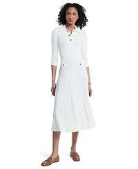 Michael Kors Women's Midi Stretch-Knit Polo Dress