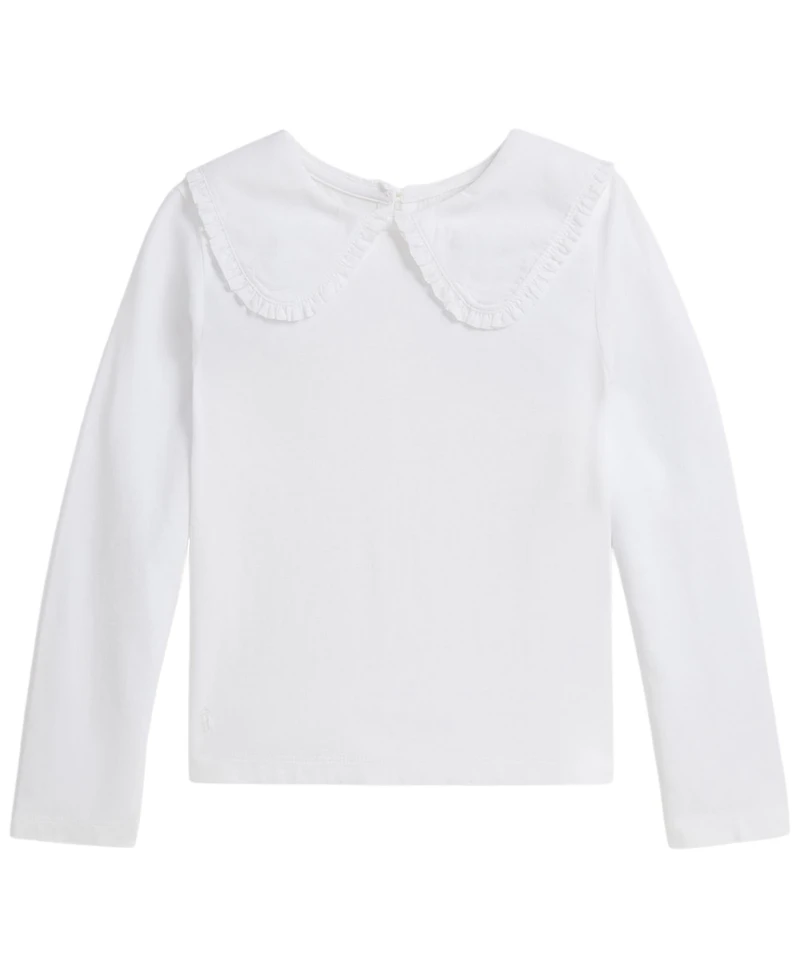 Polo Ralph Lauren Girls' 2T-6X Ruffled Jersey T-Shirt