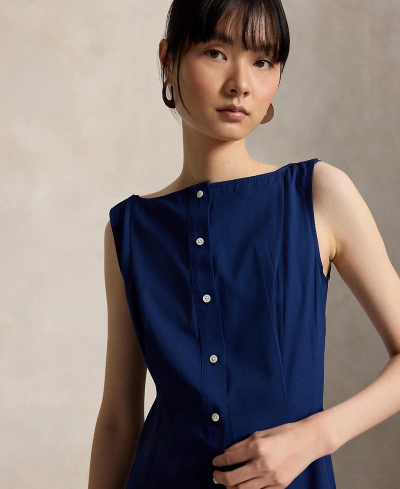 Polo Ralph Lauren Women's Fit-and-Flare Boat Neck Midi Dress