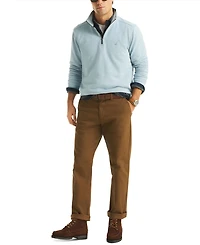 Nautica Men's Pique Fleece Mock Neck Quarter Zip Sweatshirt