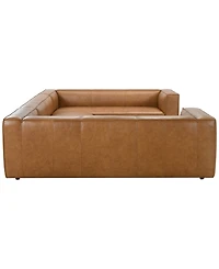 Moxley 3-Piece Genuine Leather Deep Seating Sectional Sofa, Macy's Exclusive