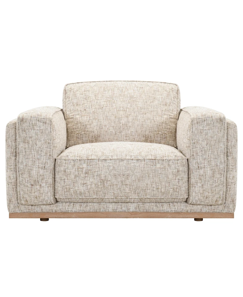 Baymont 53" Top-Grain Leather Pad-Arm Large Chair