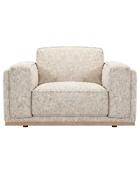 Baymont 53" Top-Grain Leather Pad-Arm Large Chair