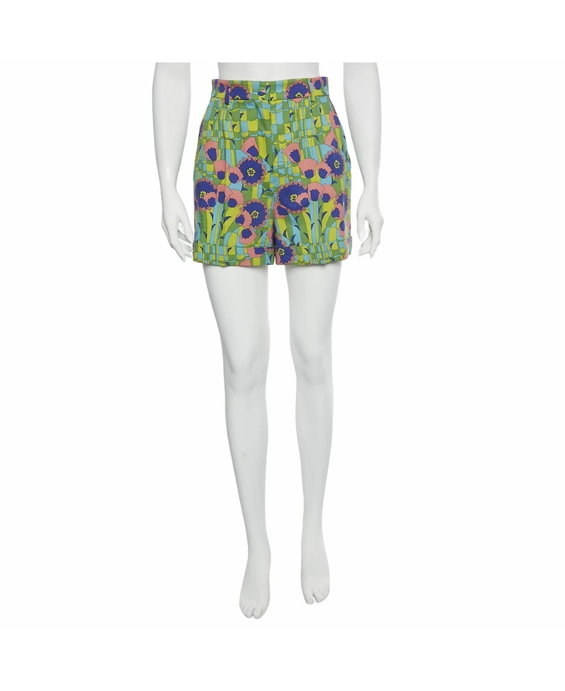 Pre-Owned Dolce & Gabbana Women's Floral Print Poplin Shorts