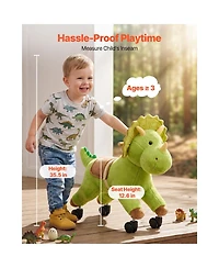 Glintex Ride-On Dinosaur Toy with Roar Sounds, Holds 88 lbs