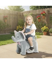 Glintex 6V Ride-On Elephant with Music, Padded, 55 lb Capacity, Ages 1.5-5