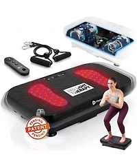 Lifepro Vibration Plate Exercise Machine with Light Therapy Low Impact Platform and Resistance Bands