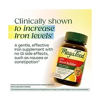 MegaFood Blood Builder Iron Supplement for Women and Men with Vitamin C, B12 and Folic Acid