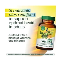 MegaFood One Daily Iron Free Multivitamin for Women and Men, Bone and Immune Support, 90 Ct