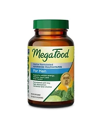 MegaFood Advanced Multivitamin for Men with Choline, Methyl B12, Methylfolate, Vitamin C and D3 and Zinc, 120 Ct