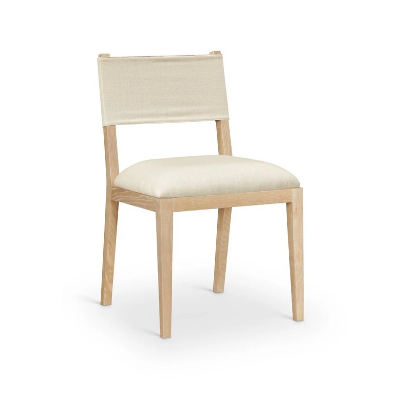 Meridian Furniture Avon Linen Textured Fabric Dining Side Chair, Set of 2