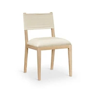 Meridian Furniture Avon Linen Textured Fabric Dining Side Chair, Set of 2