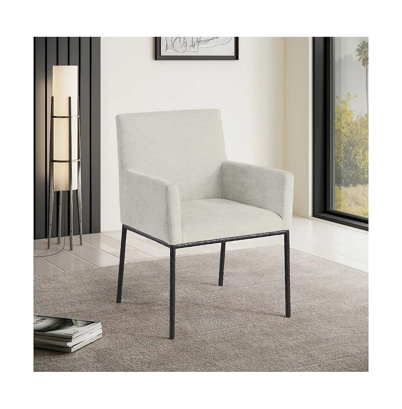 Meridian Furniture Reeves chenille Fabric Dining Chair, Set of 2