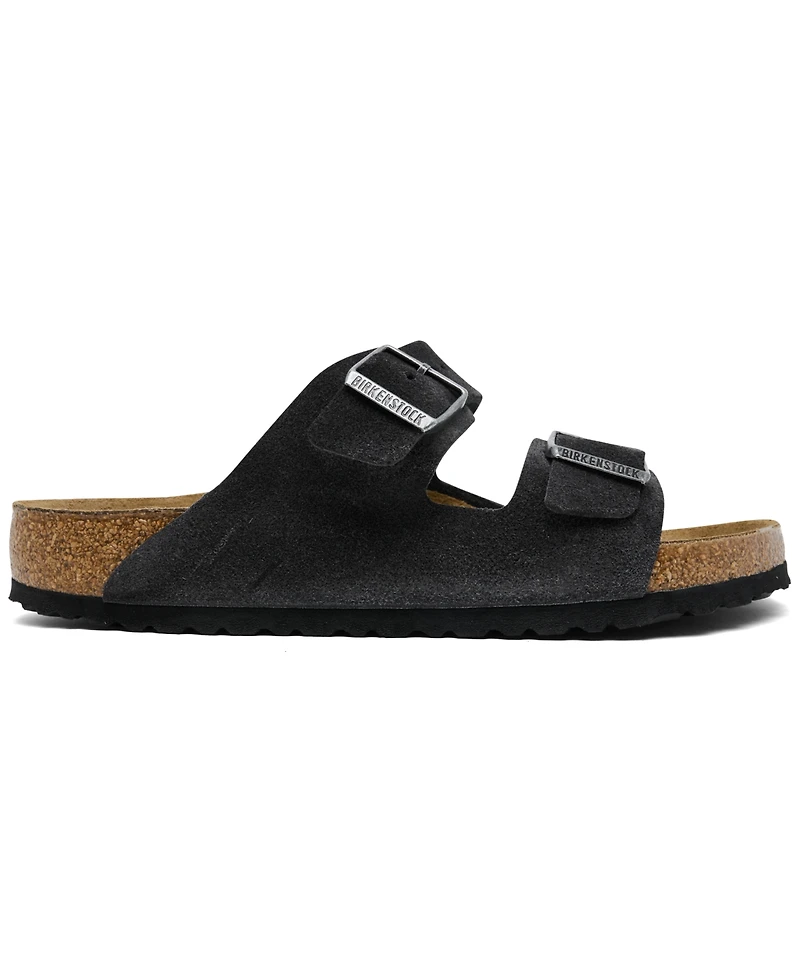 Birkenstock Men's Arizona Suede Leather Soft Footbed Sandals from Finish Line