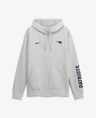 Nike Men's New England Patriots Cool Down Club Full-Zip Graphic Scuba Hood Hoodie
