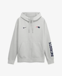 Nike Men's New England Patriots Cool Down Club Full-Zip Graphic Scuba Hood Hoodie