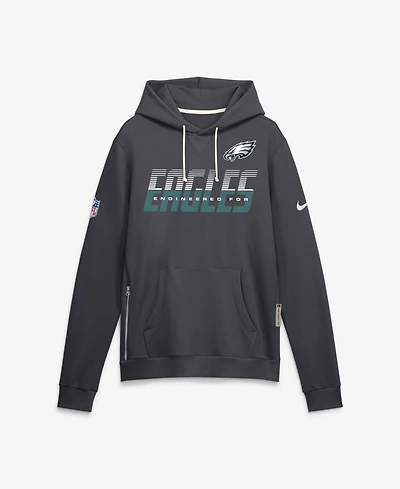 Nike Men's Philadelphia Eagles Sideline Standard Issue Top Prospect Dri-fit Heavyweight Long-Sleeve Pullover Hoodie