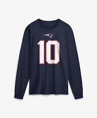 Nike Men's New England Patriots Drake Maye Name & Number Long Sleeve T-Shirt