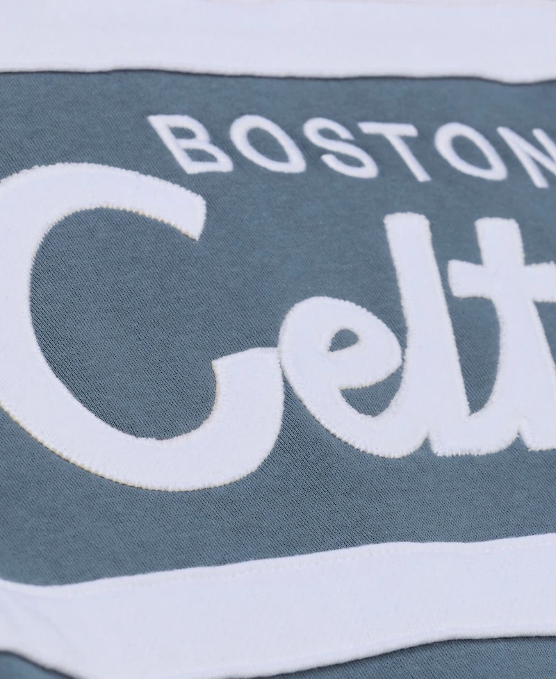 Mitchell & Ness Men's Boston Celtics Thunderstorm Head Coach Quarter-Zip Slim-Fit Sweatshirt