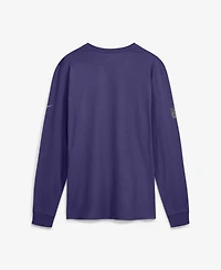 Nike Men's Baltimore Ravens Sideline Bold Arch Star Screen Print Crewneck Long-Sleeve T-Shirt