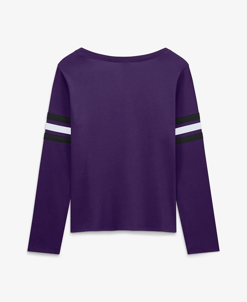 Fanatics Women's Baltimore Ravens Team First Coverage Scheme Lace-Up Long-Sleeve T-Shirt
