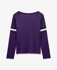 Fanatics Women's Baltimore Ravens Team First Coverage Scheme Lace-Up Long-Sleeve T-Shirt