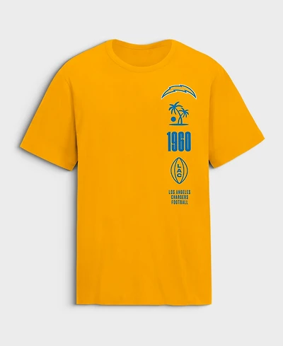 Fanatics Men's Los Angeles Chargers Breaking Tackles Legacy Screen-printed Classic-Fit T-Shirt