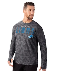 Msx by Michael Strahan Men's Detroit Lions Performance Camo Long-Sleeve T-Shirt