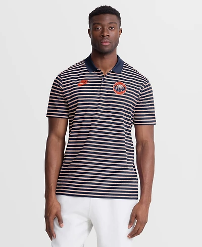 Nike Men's Houston Astros Cooperstown Victory Striped Pique Polo Shirt