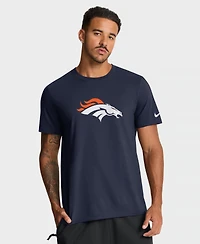 Nike Men's Denver Broncos Logo Essential Screen-Print Crew Neck T-Shirt