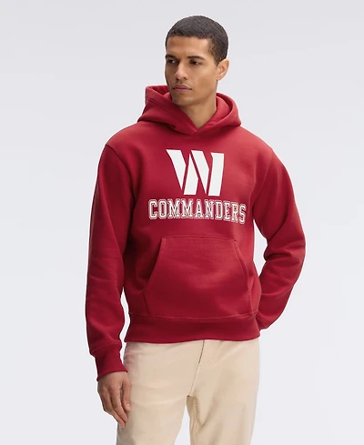 Fanatics Men's Washington Commanders IconicFleece Flocked Classic-Fit Heavyweight Fleece Hoodie