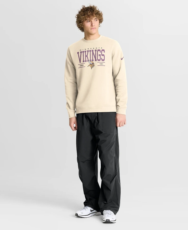 Nike Men's Minnesota Vikings Club Brushed-Back Fleece Sweatshirt