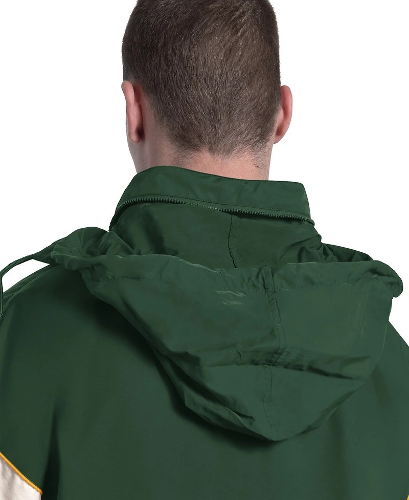 Starter Men's Green Bay Packers The Gust Water-Resistant Full-Zip Hooded Jacket