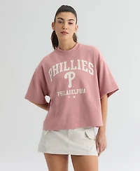 Fanatics Women's Philadelphia Phillies Iconic Boxy Cropped T-Shirt