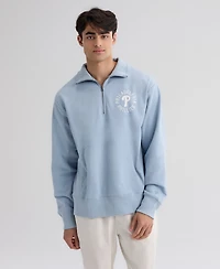 Fanatics Men's Philadelphia Phillies Iconic Sideline Terry Relaxed-Fit Quarter-Zip Sweatshirt