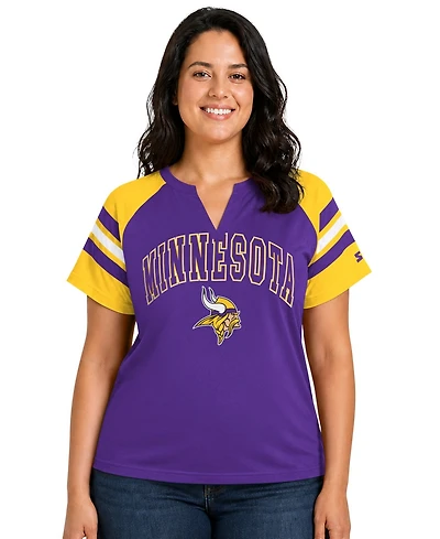 Starter Plus Chicago Bears Game On Notch Neck Raglan-Sleeve T-Shirt