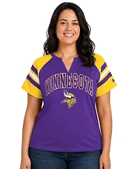 Starter Plus Chicago Bears Game On Notch Neck Raglan-Sleeve T-Shirt