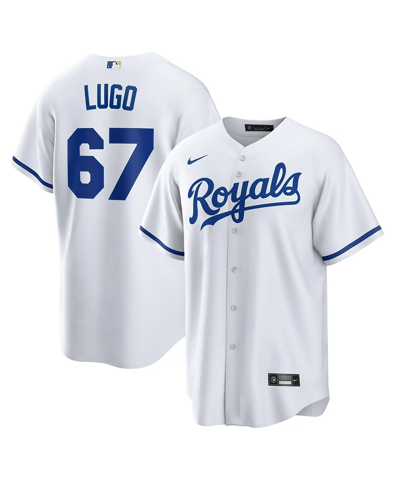 Nike Men's Kansas City Royals Seth Lugo Home Replica Short-Sleeve Classic-Fit V-Neck Jersey