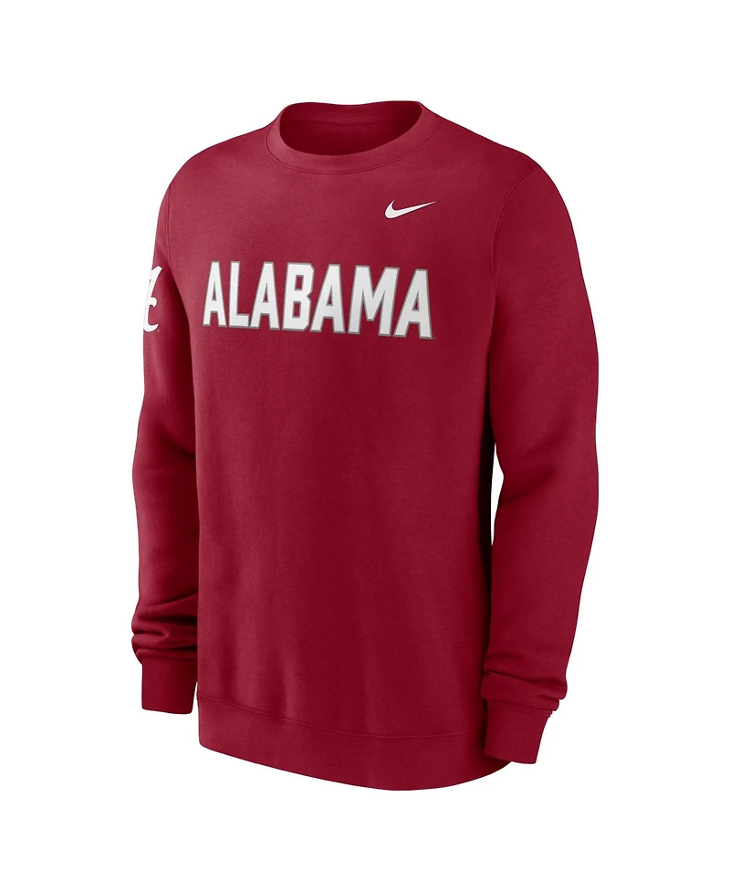 Nike Men's Alabama Crimson Tide 2026 Sideline Club Crewneck Sweatshirt