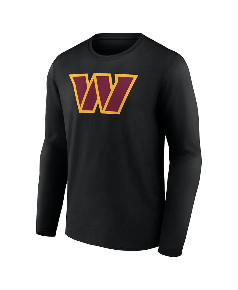 Logo Athletic Men's Washington Commanders Primary Long-Sleeve Crewneck Classic-Fit T-Shirt