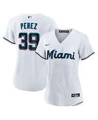 Nike Women's Eury Perez Miami Marlins Replica Short-Sleeve Jersey