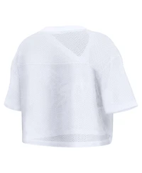 Fanatics Women's Detroit Lions Oversized Cropped Mesh V-Neck Jersey